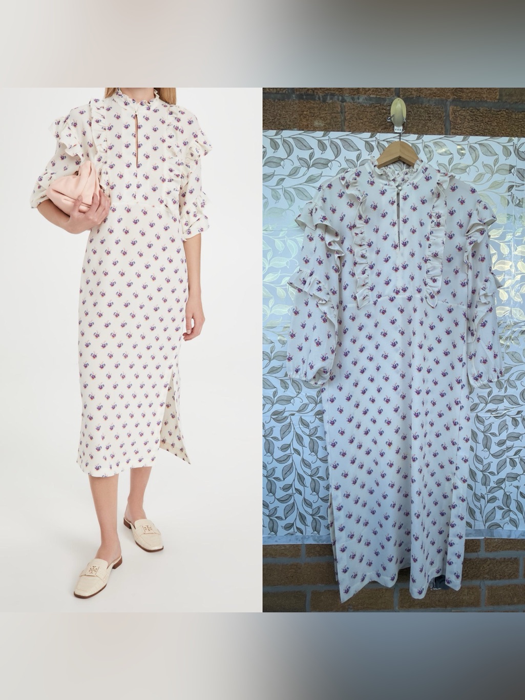 Baum Und Pferdgarten Ahadi Dress Midi Ruffle Floral Fannik Flower Size 38/6